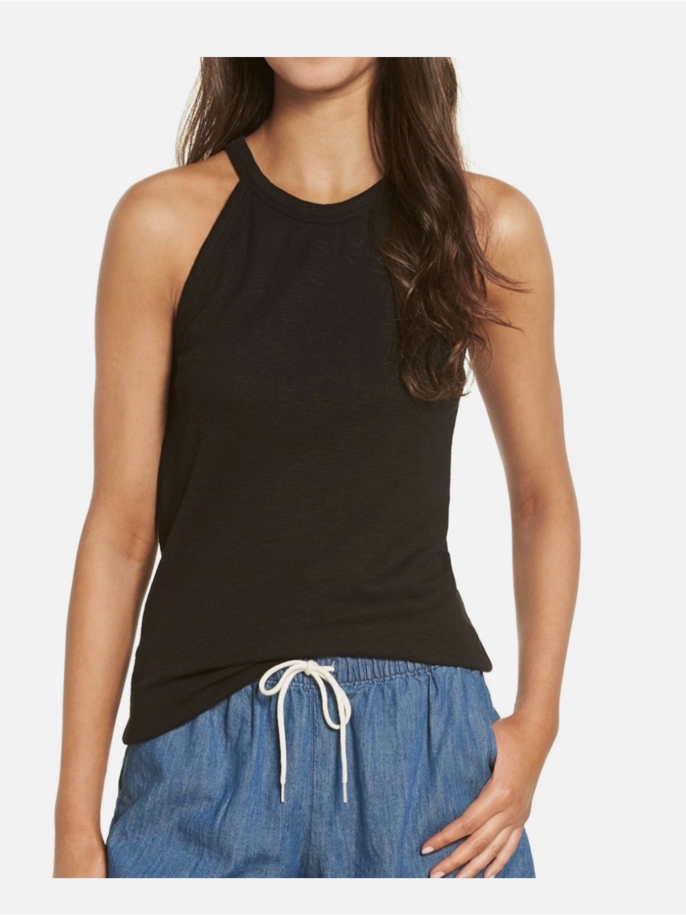 Madewell Black Halter Tank
